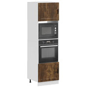 Oven Cabinets 2 pcs Porto engineered wood smoked oak-colored