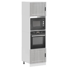 Ovenkasten 2 st Porto bewerkt hout grijs sonoma eikenkleurig