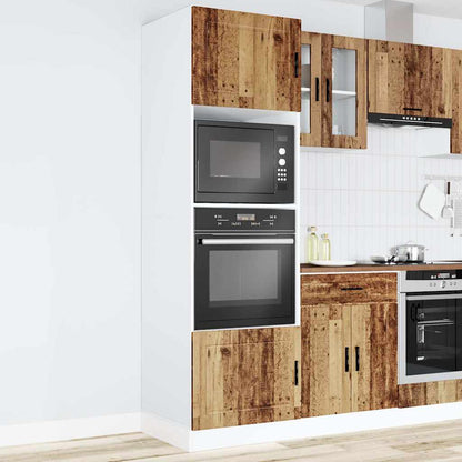 Ovenkasten 2 st Porto bewerkt hout oud houtkleurig