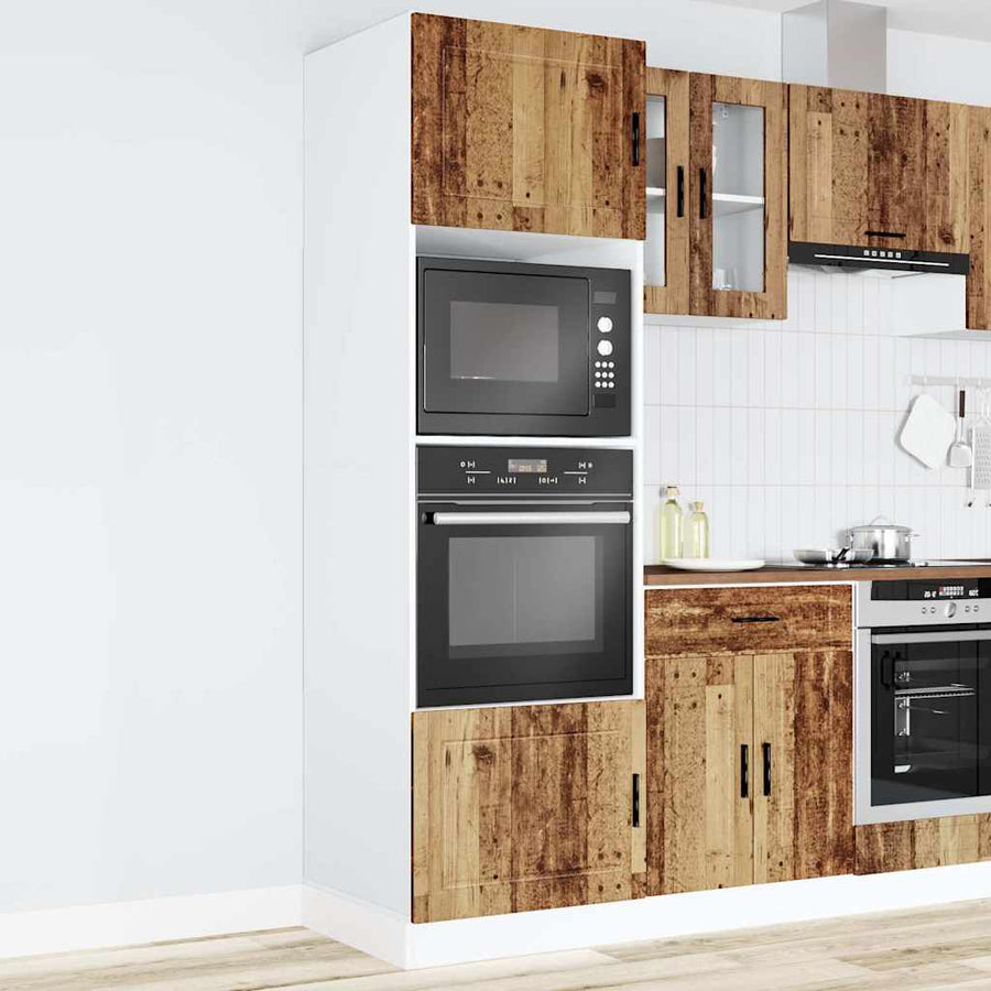 Ovenkasten 2 st Porto bewerkt hout oud houtkleurig
