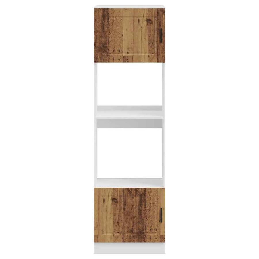 Ovenkasten 2 st Porto bewerkt hout oud houtkleurig