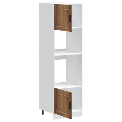 Ovenkasten 2 st Porto bewerkt hout oud houtkleurig
