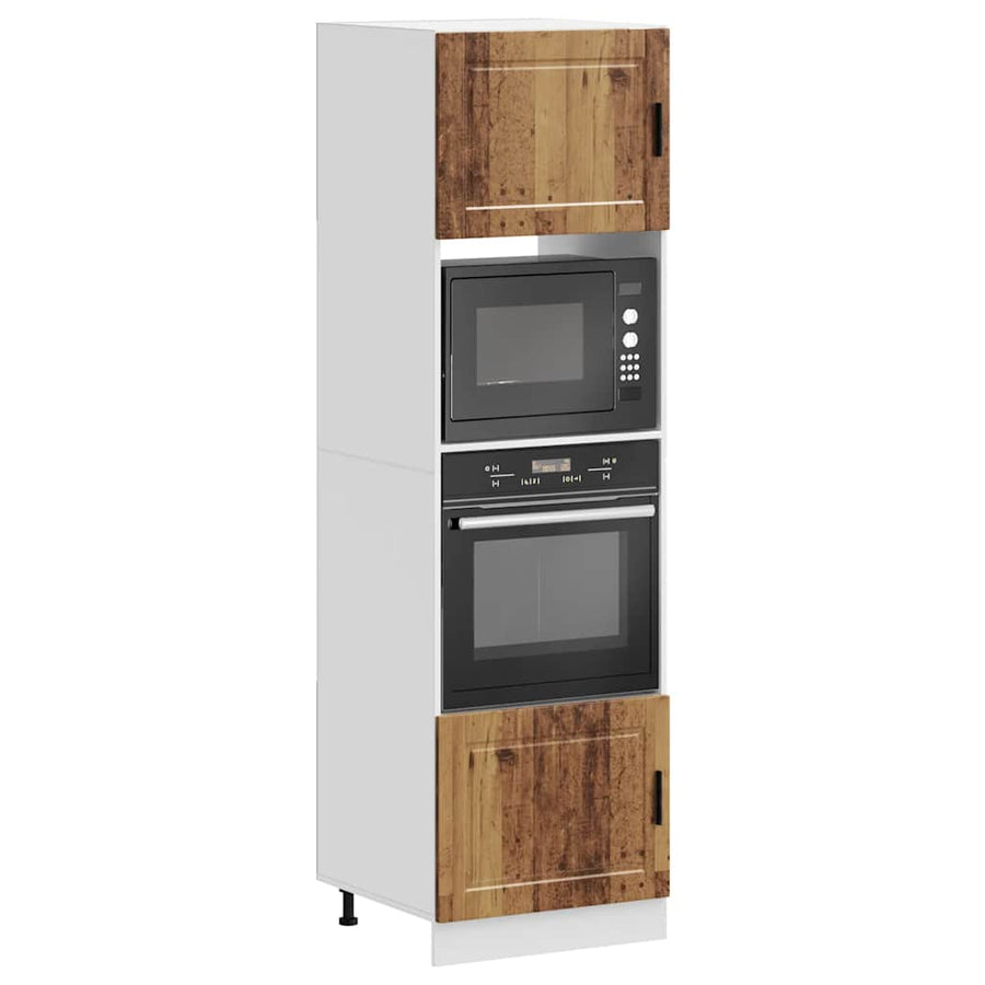 Ovenkasten 2 st Porto bewerkt hout oud houtkleurig