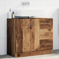Wastafelkast 63x30x54 cm bewerkt hout oud houtkleurig
