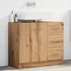 Washbasin cabinet 63x30x54 cm engineered wood artisanal oak colour