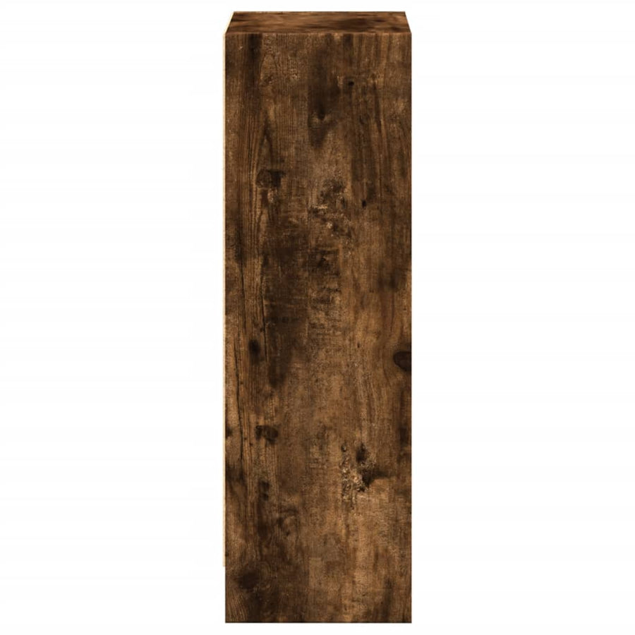 Boekenkast 40x24x76 cm bewerkt hout gerookt eikenkleurig