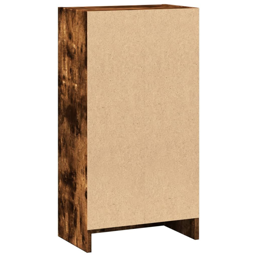 Boekenkast 40x24x76 cm bewerkt hout gerookt eikenkleurig