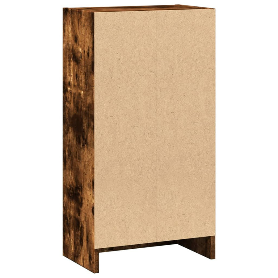 Boekenkast 40x24x76 cm bewerkt hout gerookt eikenkleurig