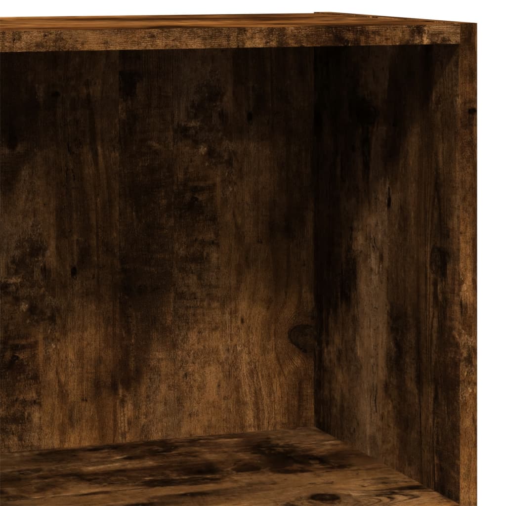 Boekenkast 40x24x76 cm bewerkt hout gerookt eikenkleurig