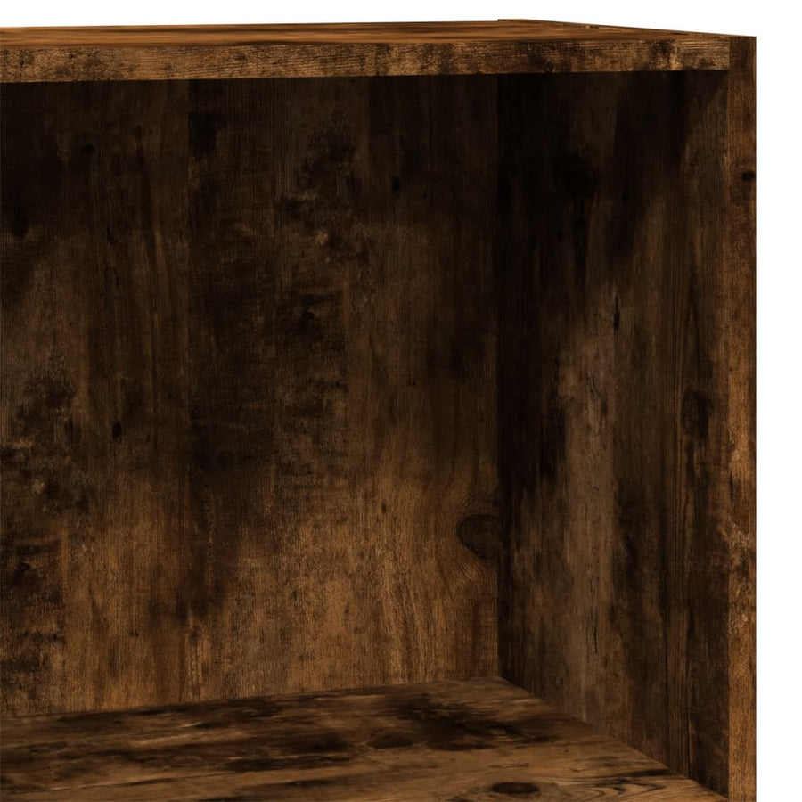 Boekenkast 40x24x76 cm bewerkt hout gerookt eikenkleurig