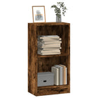 Bookcase 40x24x76 cm engineered wood smoked oak finish