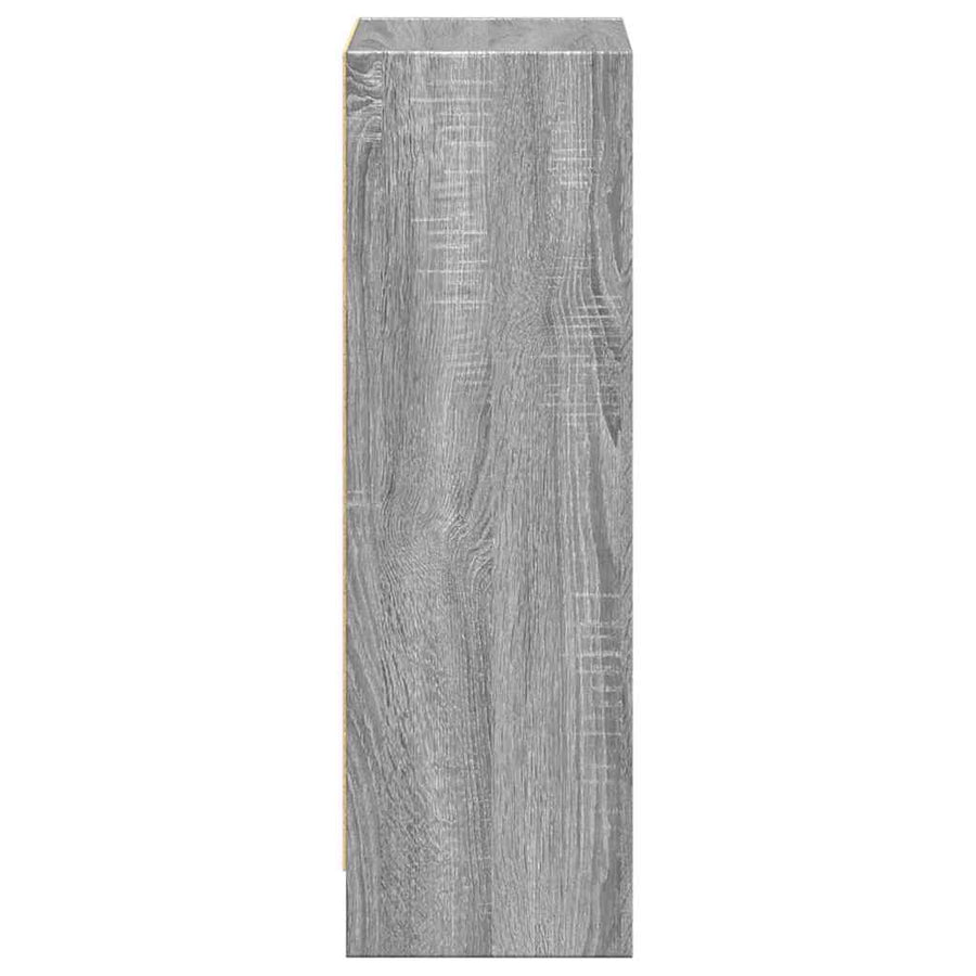 Boekenkast 40x24x76 cm bewerkt hout grijs sonoma eikenkleurig