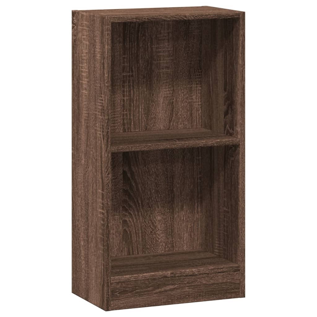 Boekenkast 40x24x76 cm bewerkt hout bruin eikenkleurig