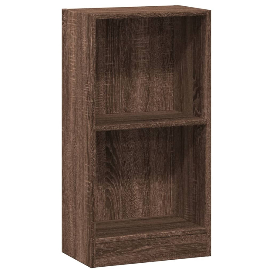 Boekenkast 40x24x76 cm bewerkt hout bruin eikenkleurig