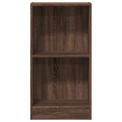Boekenkast 40x24x76 cm bewerkt hout bruin eikenkleurig