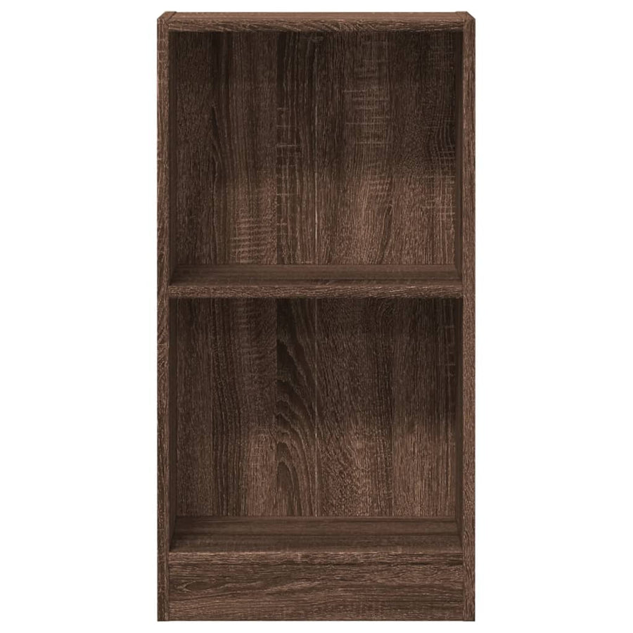 Boekenkast 40x24x76 cm bewerkt hout bruin eikenkleurig