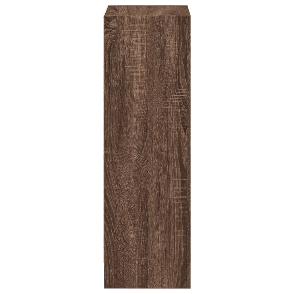 Boekenkast 40x24x76 cm bewerkt hout bruin eikenkleurig