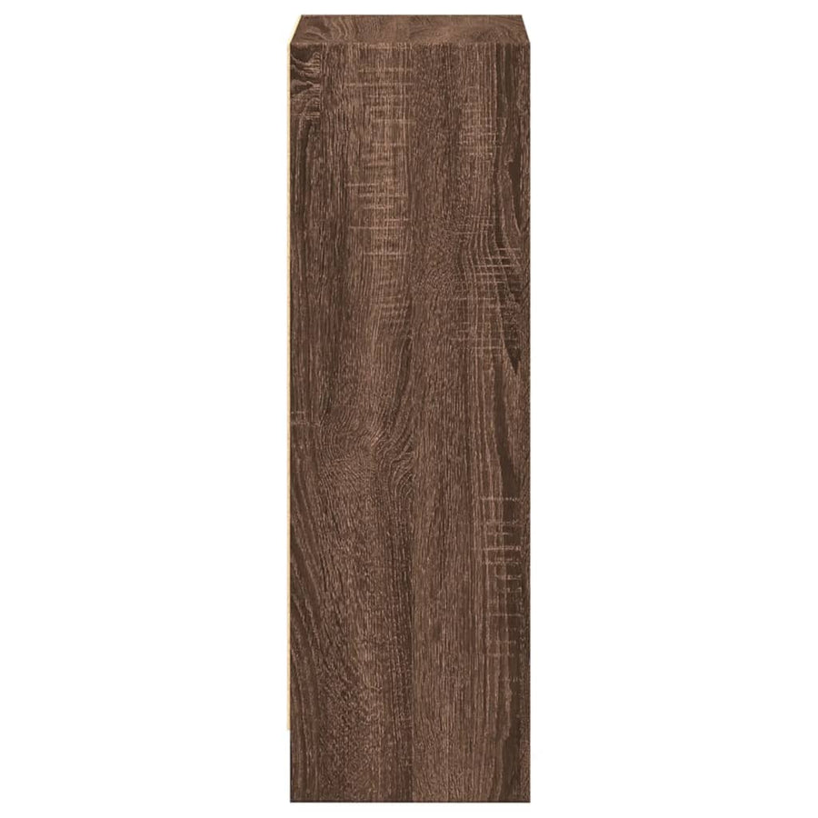 Boekenkast 40x24x76 cm bewerkt hout bruin eikenkleurig