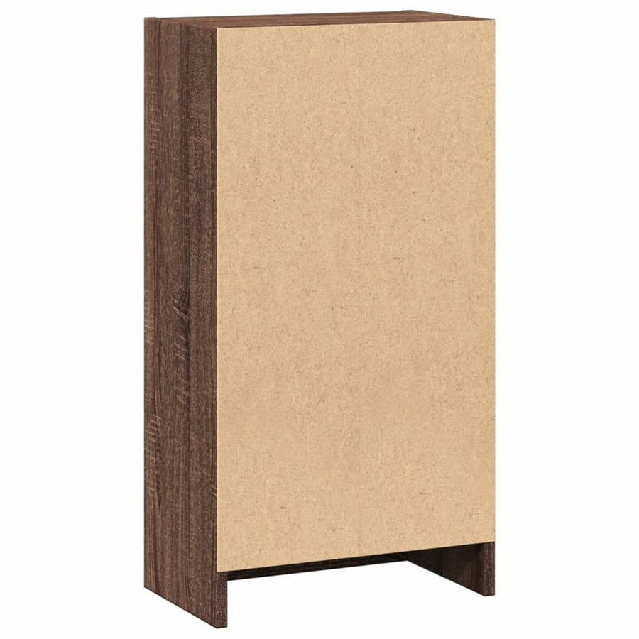 Boekenkast 40x24x76 cm bewerkt hout bruin eikenkleurig