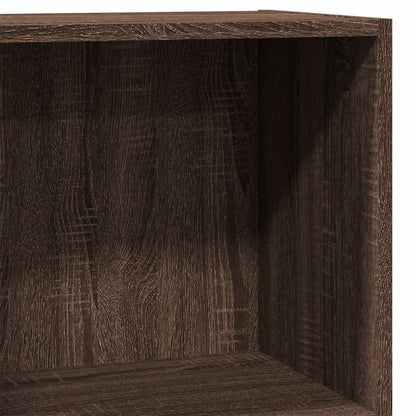 Boekenkast 40x24x76 cm bewerkt hout bruin eikenkleurig