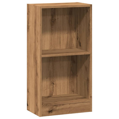 Boekenkast 40x24x76 cm bewerkt hout artisanaal eikenkleurig