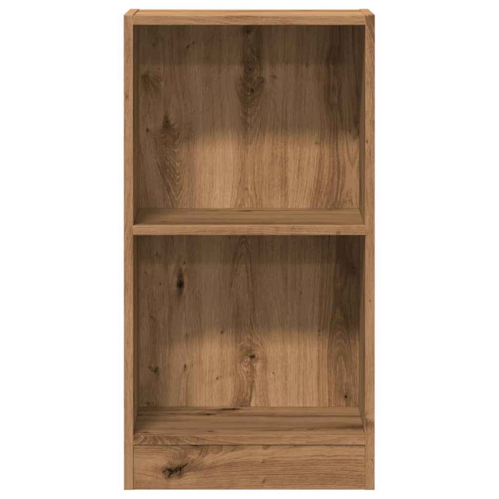 Boekenkast 40x24x76 cm bewerkt hout artisanaal eikenkleurig