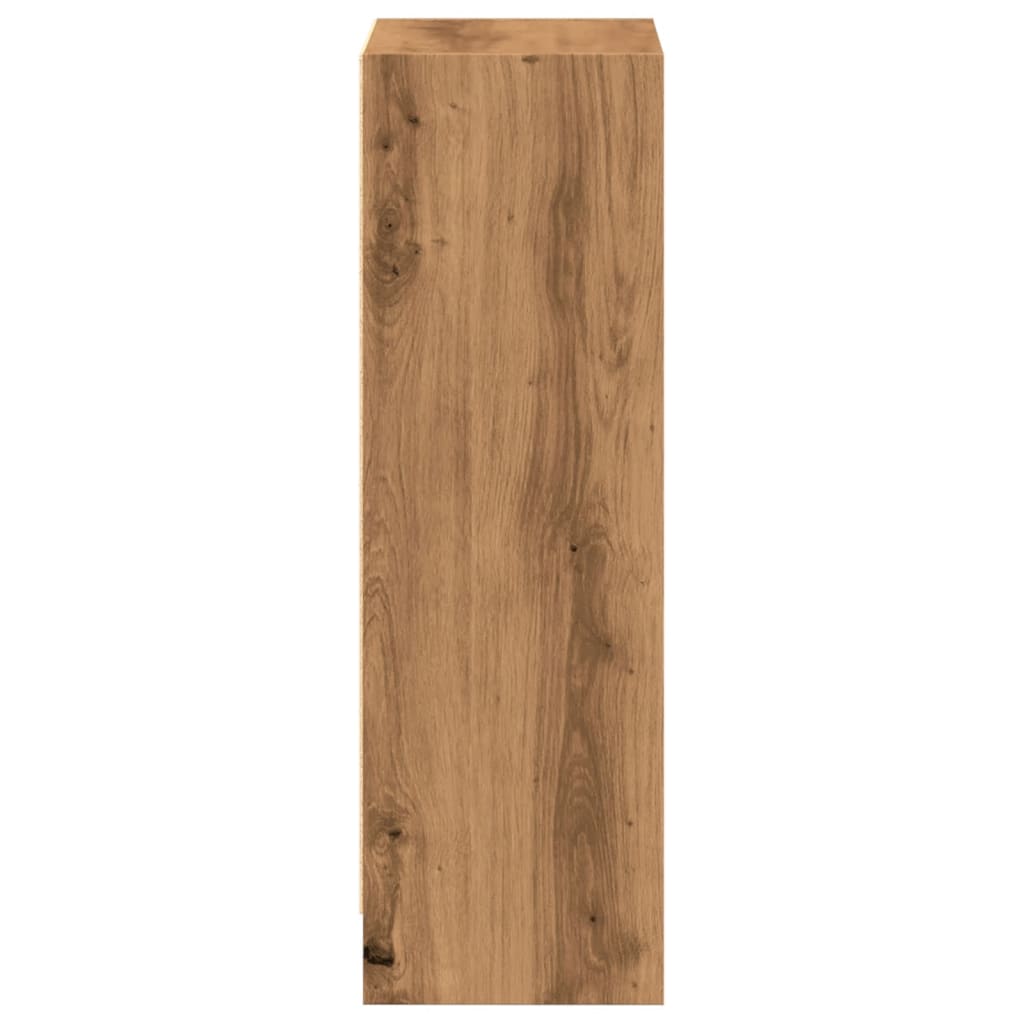 Boekenkast 40x24x76 cm bewerkt hout artisanaal eikenkleurig