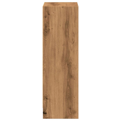 Boekenkast 40x24x76 cm bewerkt hout artisanaal eikenkleurig