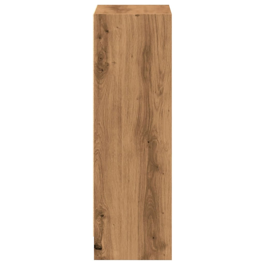 Boekenkast 40x24x76 cm bewerkt hout artisanaal eikenkleurig