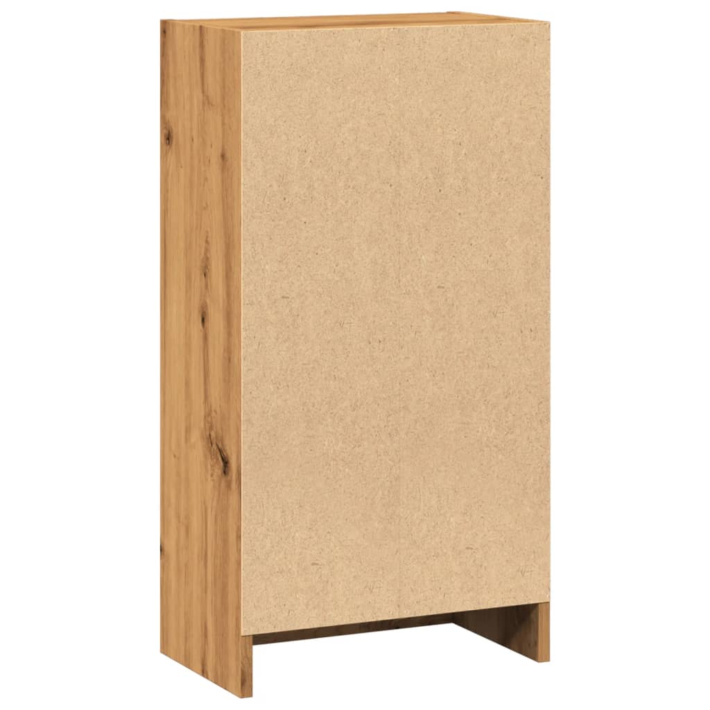 Boekenkast 40x24x76 cm bewerkt hout artisanaal eikenkleurig