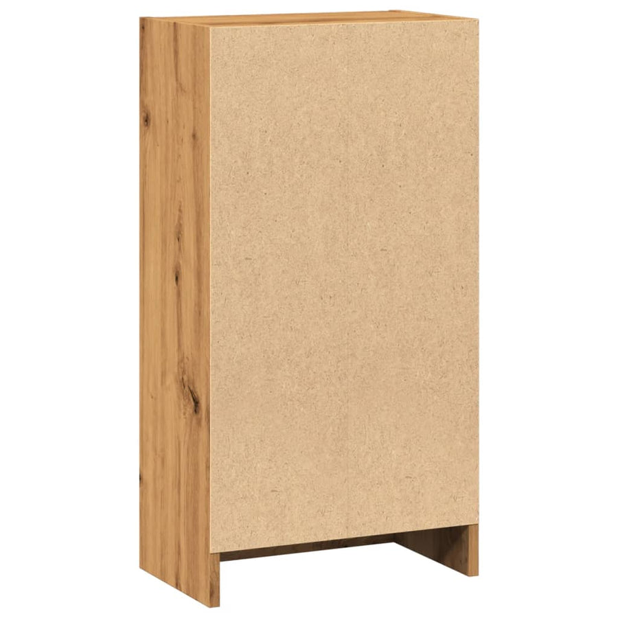 Boekenkast 40x24x76 cm bewerkt hout artisanaal eikenkleurig