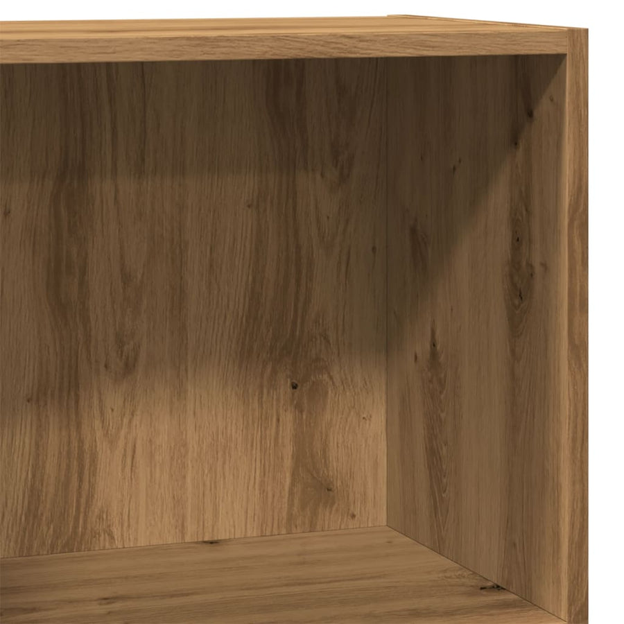 Boekenkast 40x24x76 cm bewerkt hout artisanaal eikenkleurig