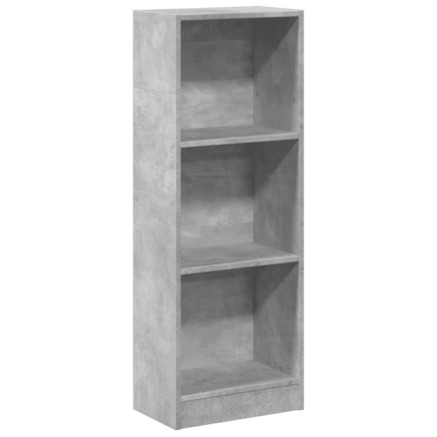 Boekenkast 40x24x109 cm bewerkt hout betongrijs