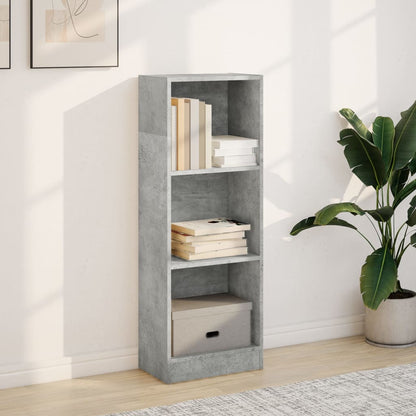 Boekenkast 40x24x109 cm bewerkt hout betongrijs