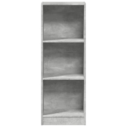 Boekenkast 40x24x109 cm bewerkt hout betongrijs