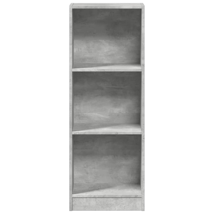 Boekenkast 40x24x109 cm bewerkt hout betongrijs
