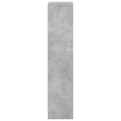 Boekenkast 40x24x109 cm bewerkt hout betongrijs