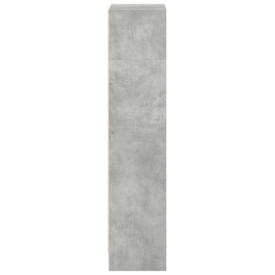Boekenkast 40x24x109 cm bewerkt hout betongrijs