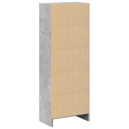 Boekenkast 40x24x109 cm bewerkt hout betongrijs