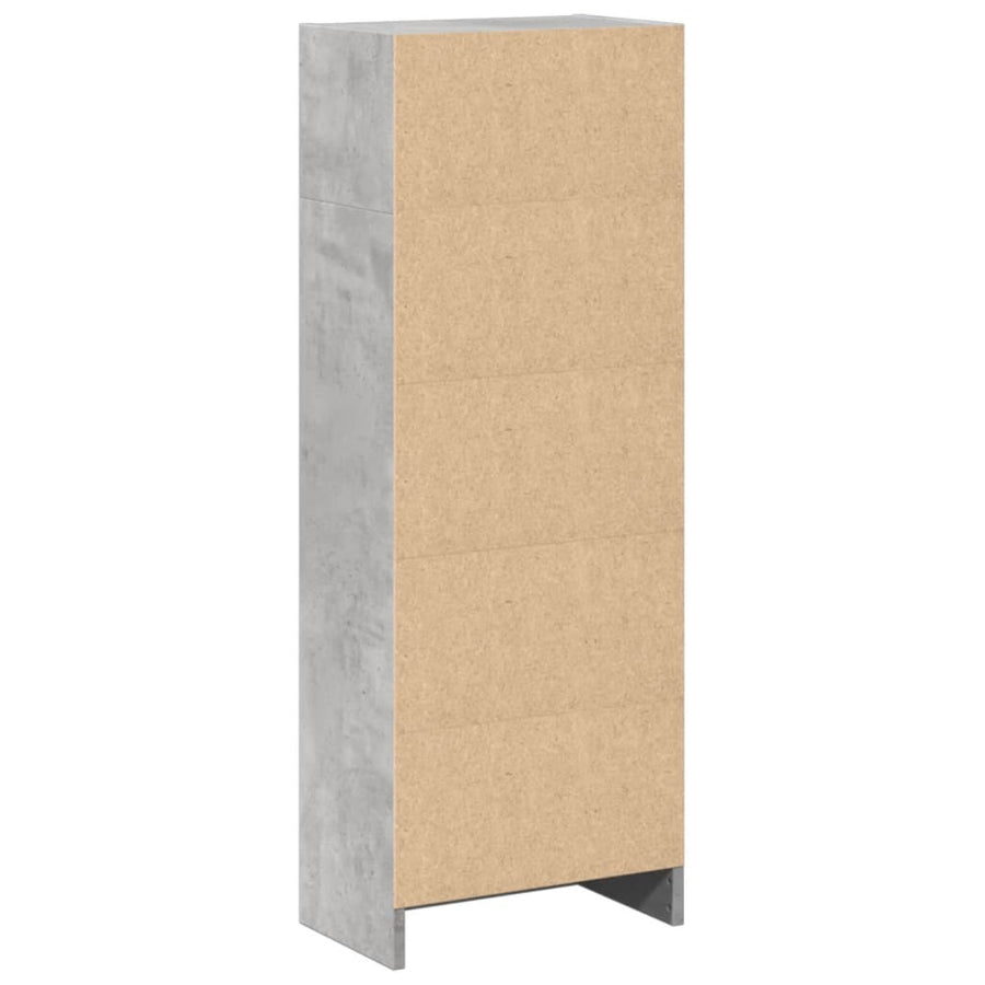 Boekenkast 40x24x109 cm bewerkt hout betongrijs
