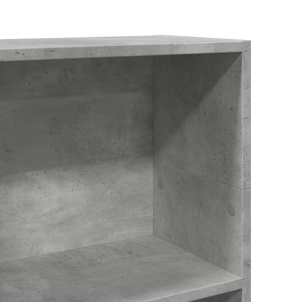 Boekenkast 40x24x109 cm bewerkt hout betongrijs