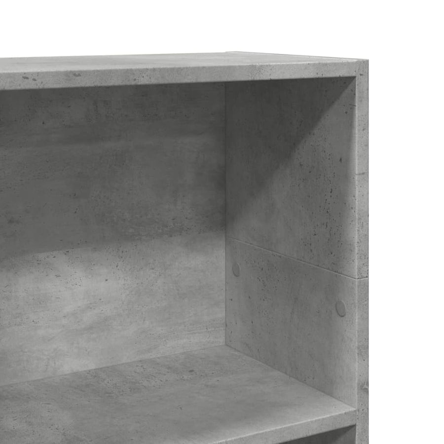 Boekenkast 40x24x109 cm bewerkt hout betongrijs