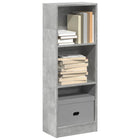 Boekenkast 40x24x109 cm bewerkt hout betongrijs