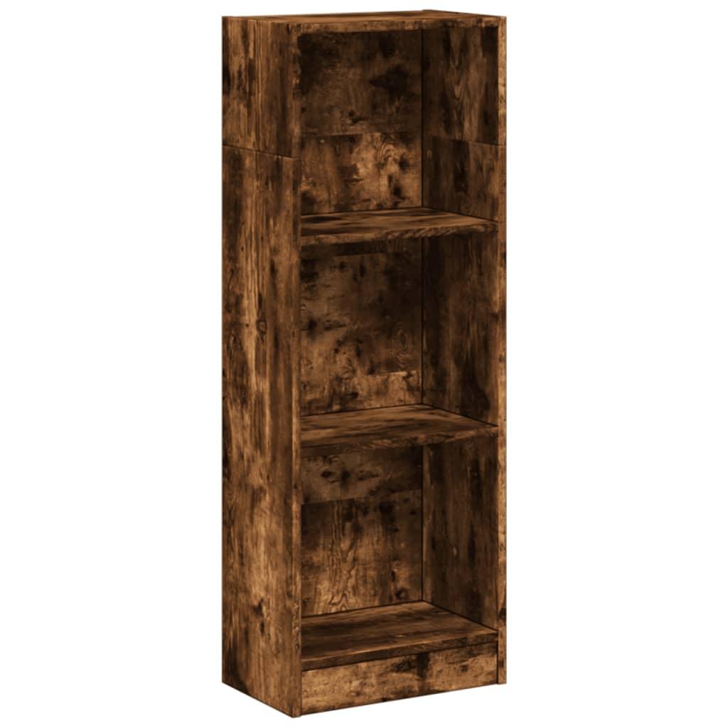 Boekenkast 40x24x109 cm bewerkt hout gerookt eikenkleurig