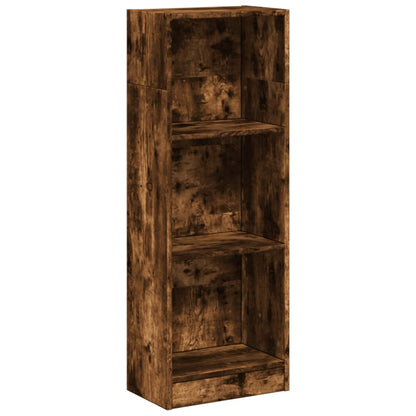 Boekenkast 40x24x109 cm bewerkt hout gerookt eikenkleurig