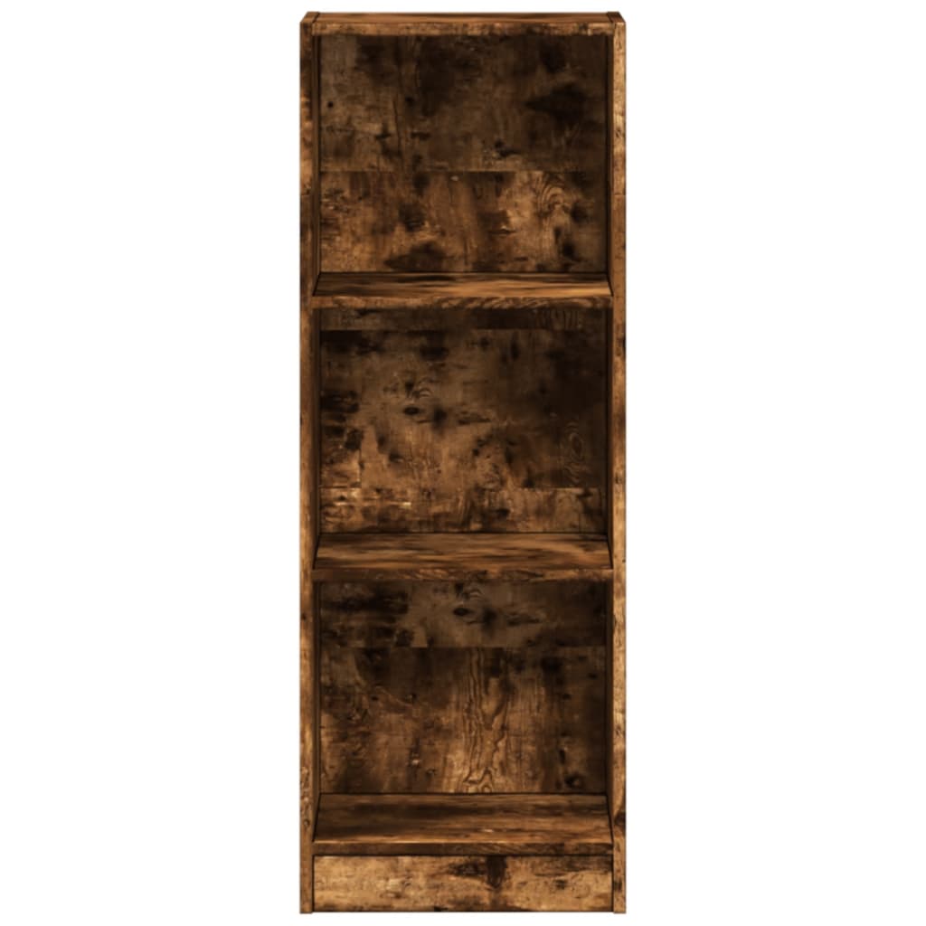 Boekenkast 40x24x109 cm bewerkt hout gerookt eikenkleurig