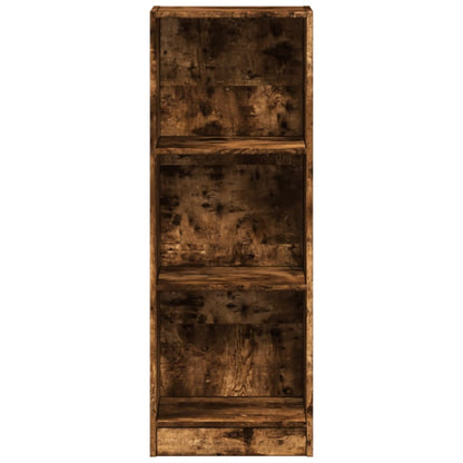 Boekenkast 40x24x109 cm bewerkt hout gerookt eikenkleurig