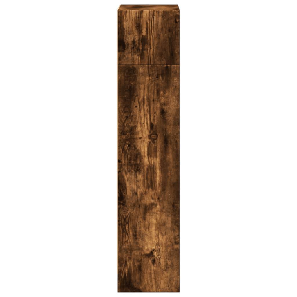 Boekenkast 40x24x109 cm bewerkt hout gerookt eikenkleurig