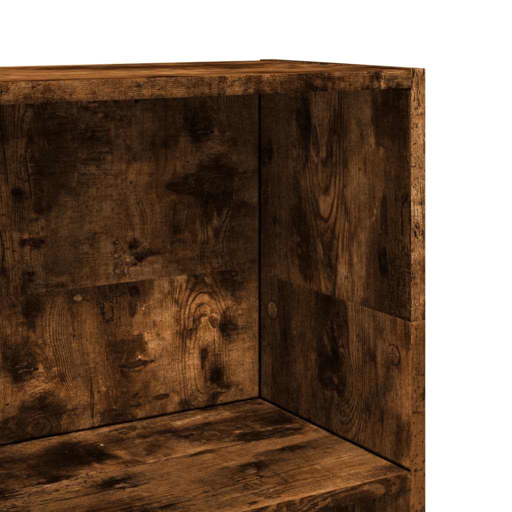 Boekenkast 40x24x109 cm bewerkt hout gerookt eikenkleurig