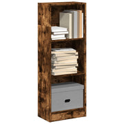 Boekenkast 40x24x109 cm bewerkt hout gerookt eiken